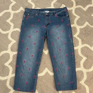 Lilly Pulitzer Capri length cropped jeans size 14